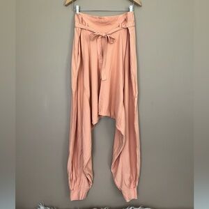{FP Movement} Wade Away Harem Paper Bag Jogger Pants in Brushed Clay - Small